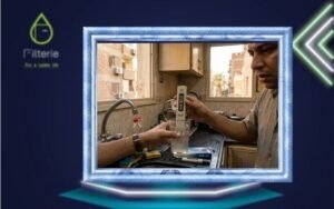 جهاز قياس TDS يظهر قراءة مياه القاهرة قبل التنقية